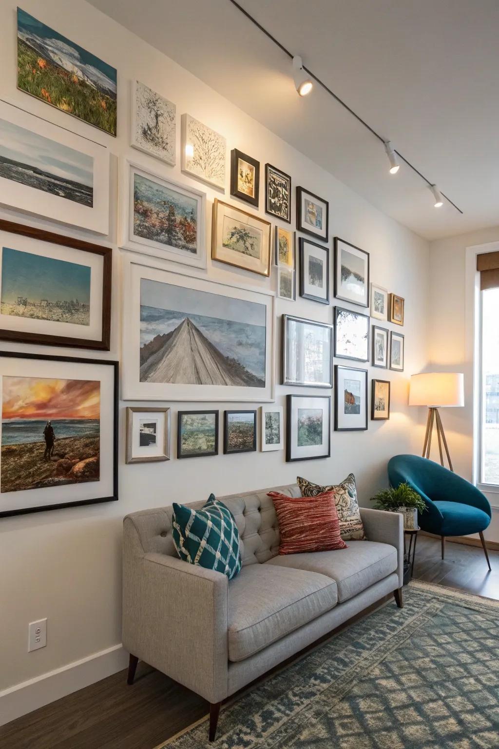 Artwork personalizes your space and adds a creative flair.