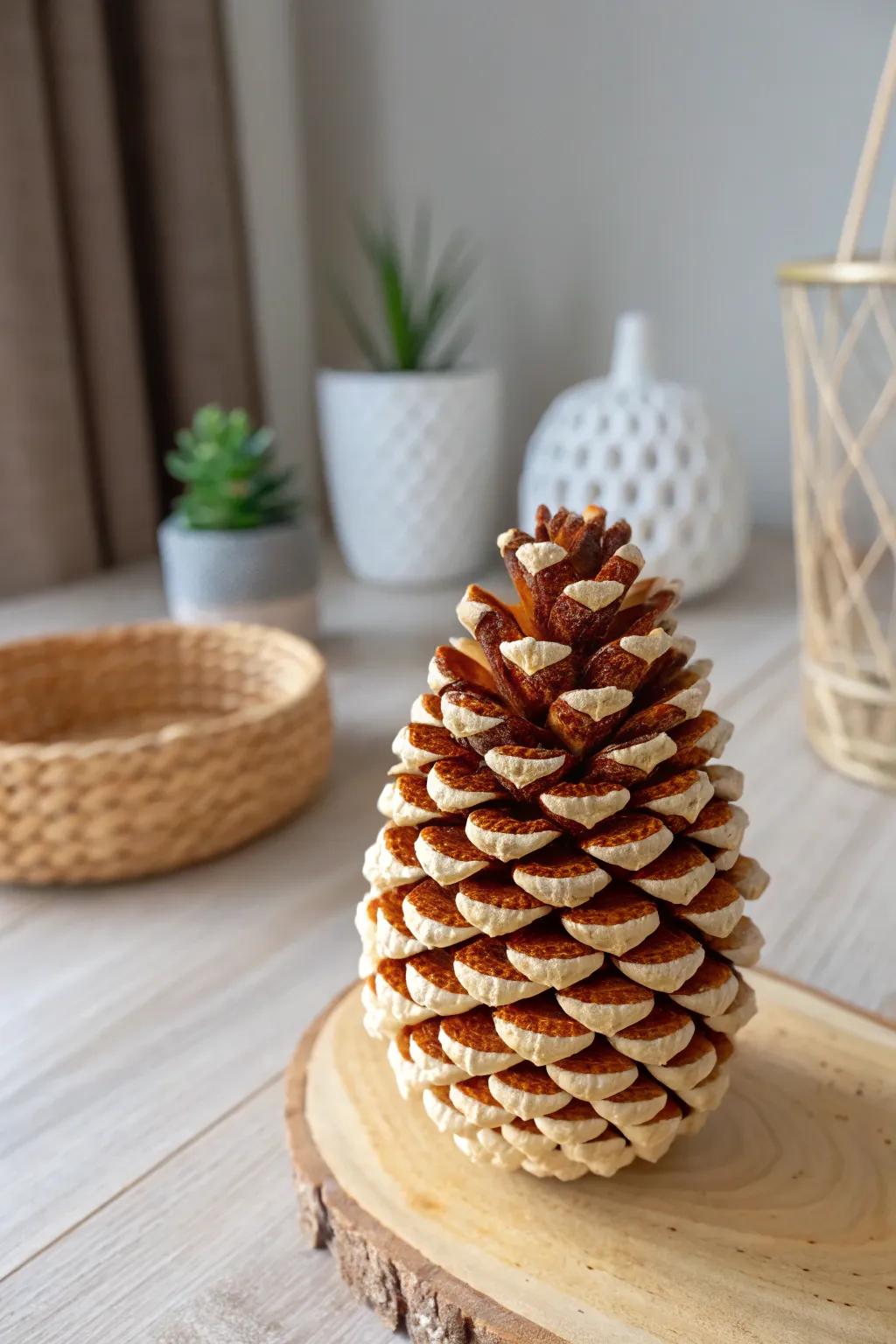 Embrace the warmth of autumn with handcrafted Perler bead pinecones, perfect for a minimalist yet cozy home decor.