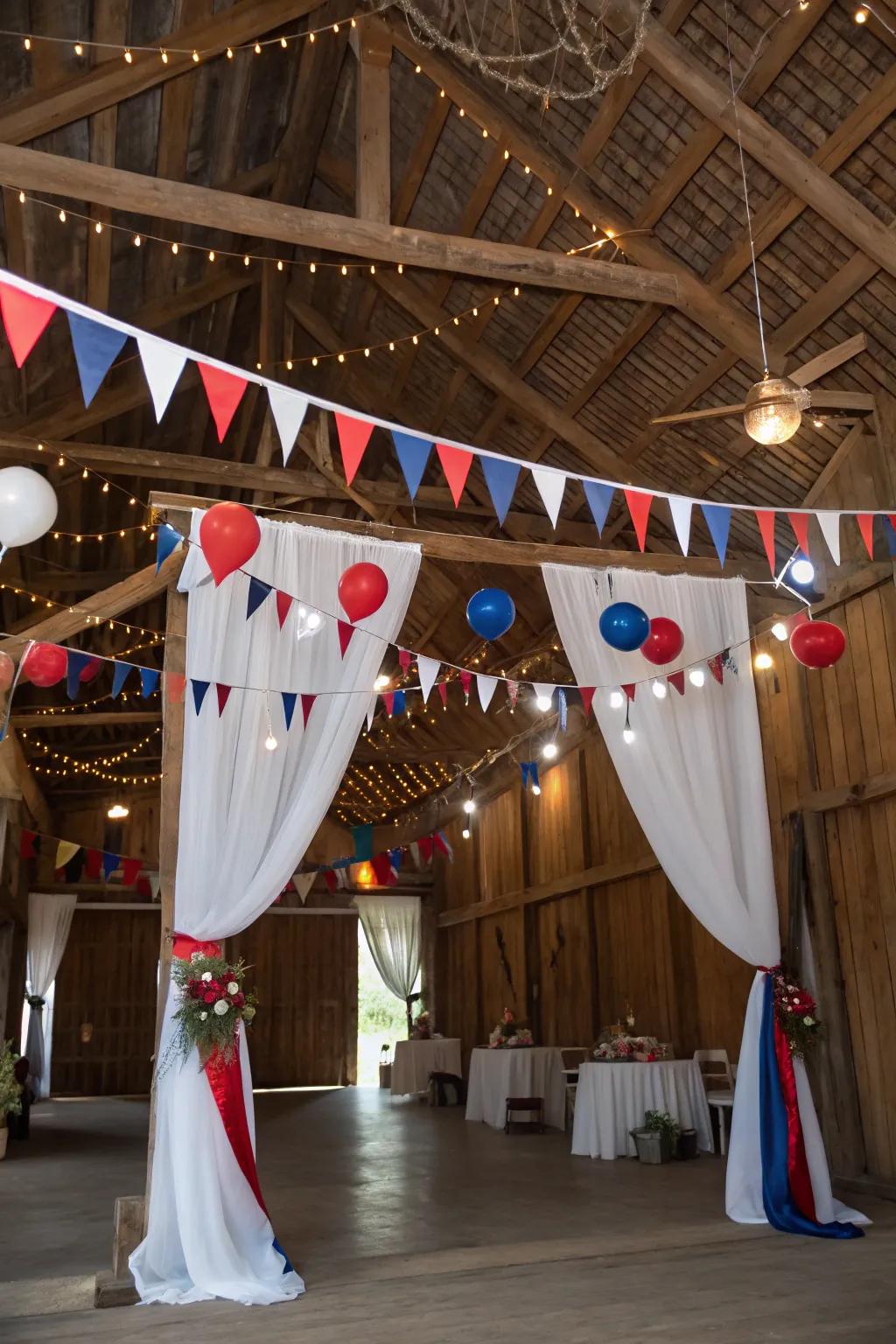 A rustic barn venue that offers charm and character.