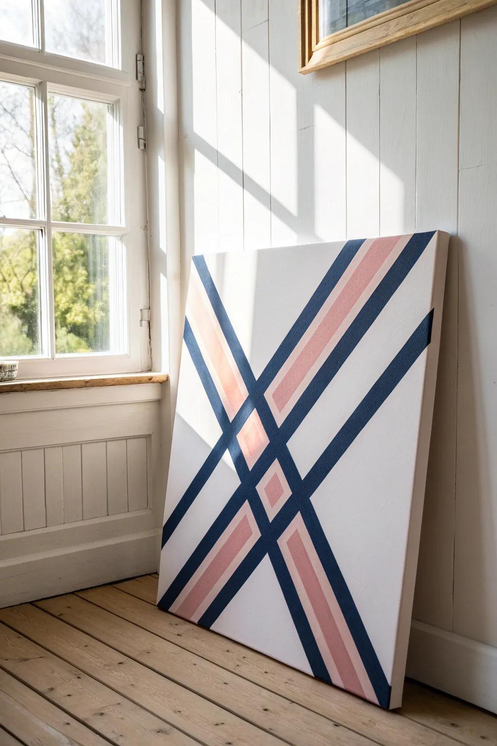 Bold contrasts meet minimalism—an abstract masterpiece that speaks volumes.