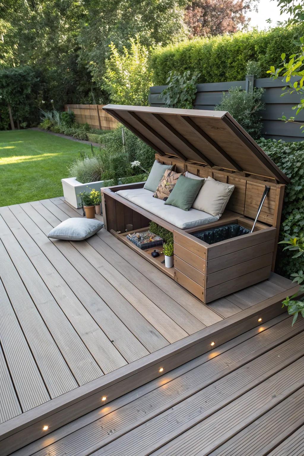 Maximize your outdoor space with elegant under-deck storage.