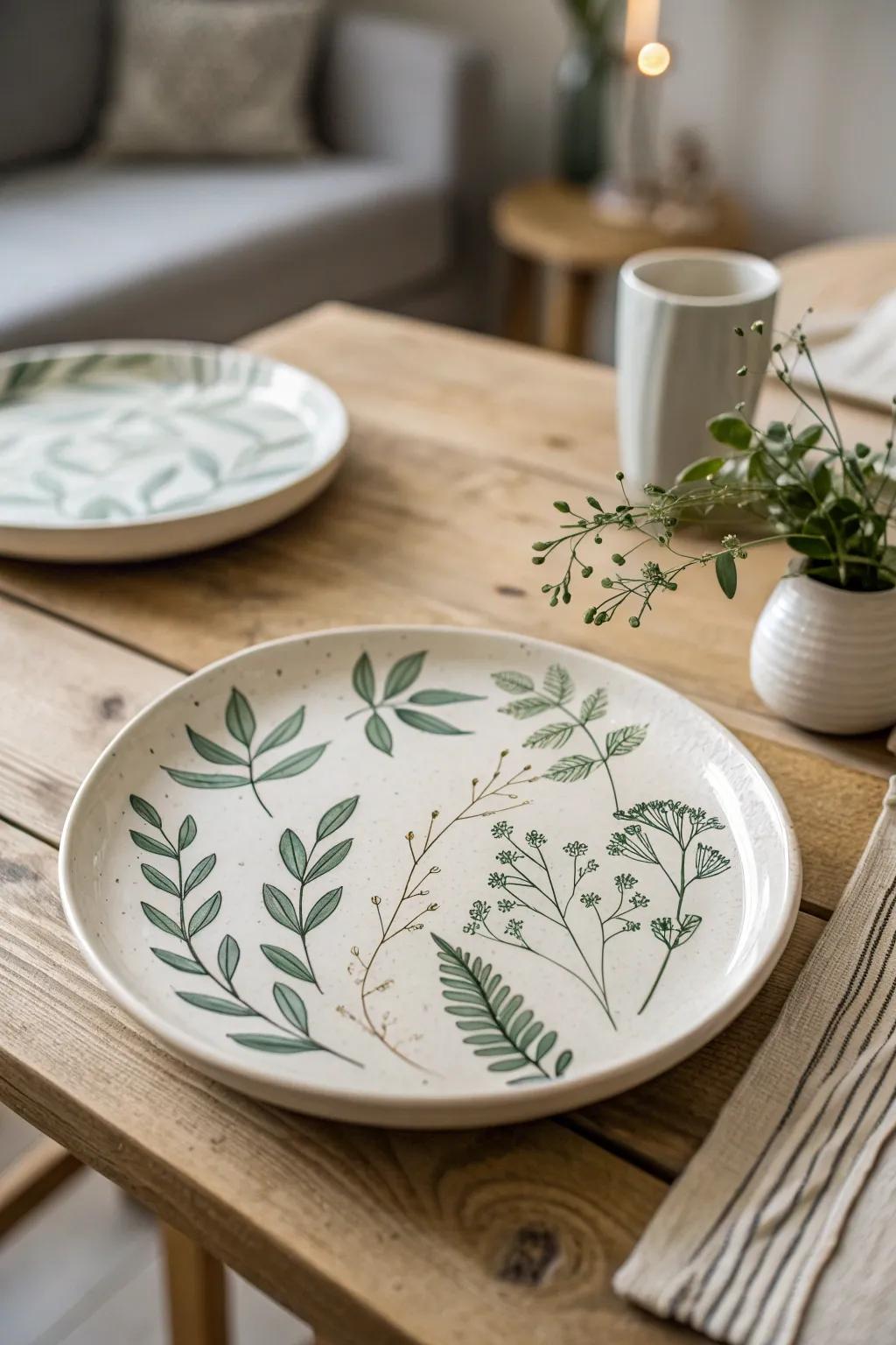 Embrace the tranquility of nature with elegant botanical motifs.