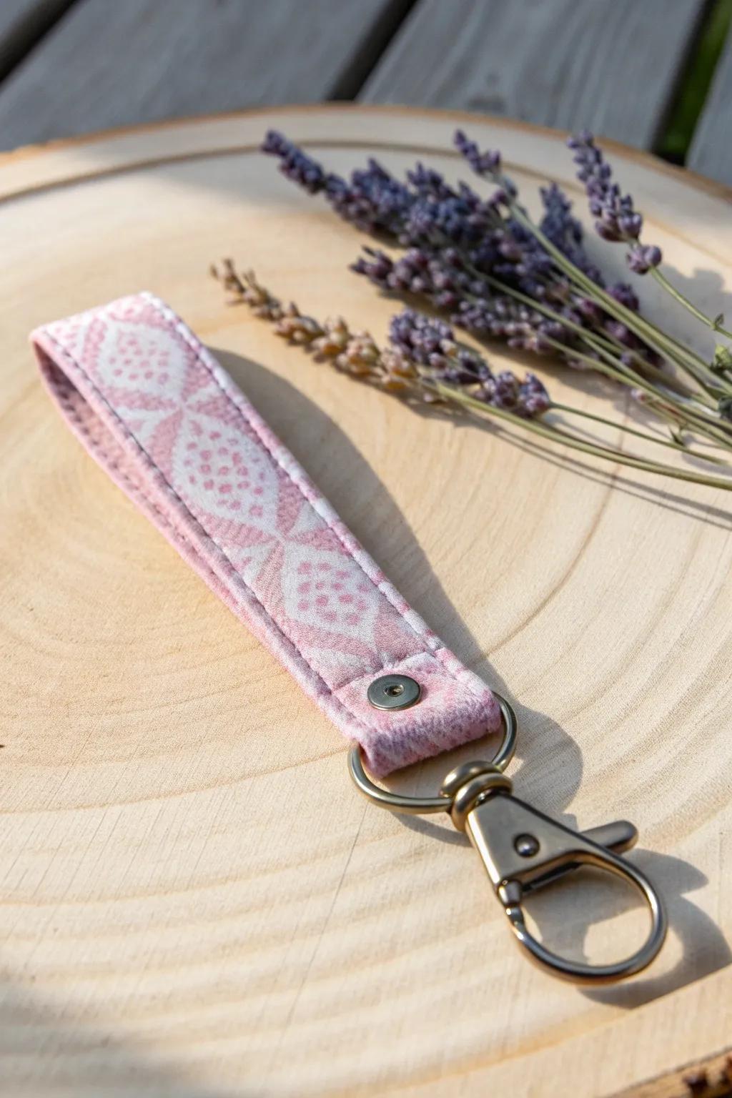 Chic and practical: Craft your own fabric key fob for a touch of minimalist charm.