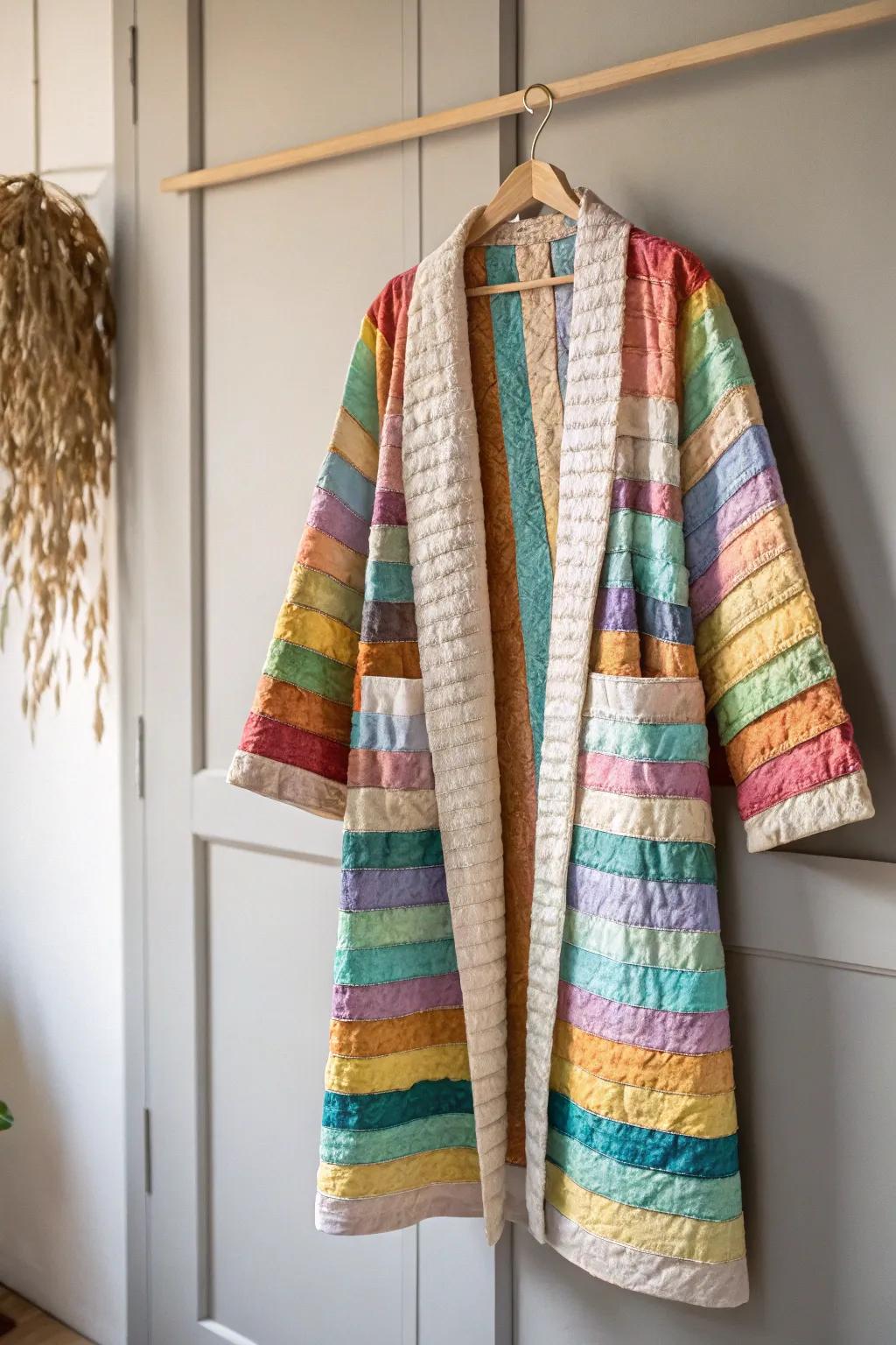 Celebrate creativity and craftsmanship with a vibrant, minimalist take on Joseph's coat of many colors.