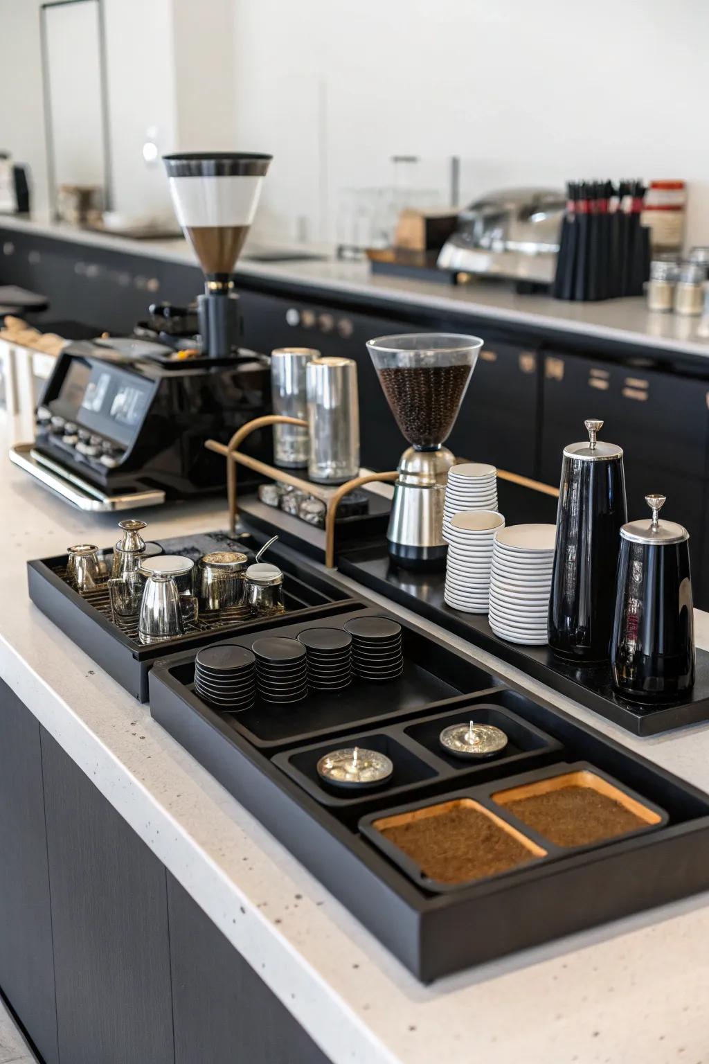 Sophisticated organization with stylish trays