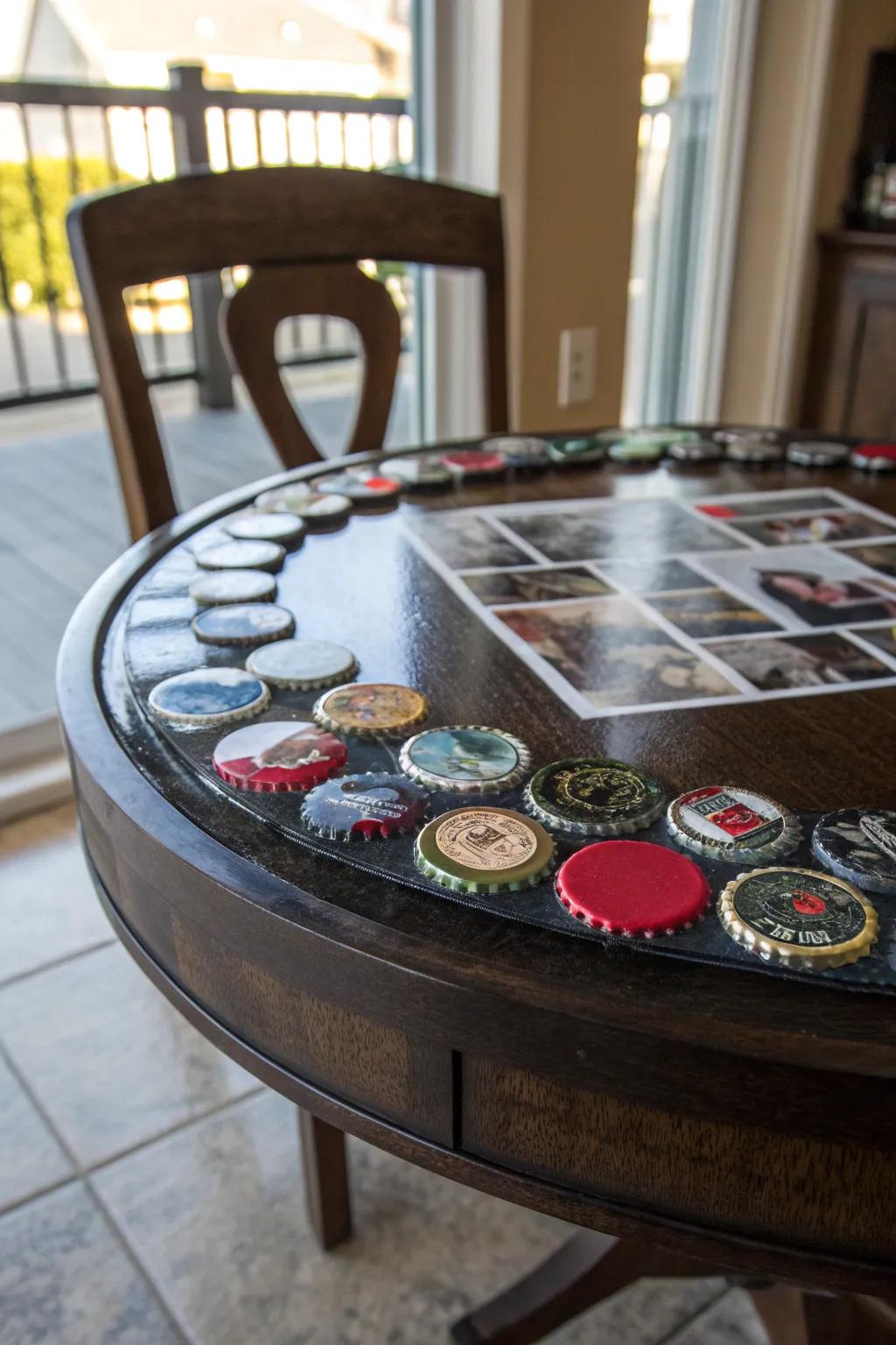 Transform memories into art with a personalized epoxy table—where cherished photos meet unique design.