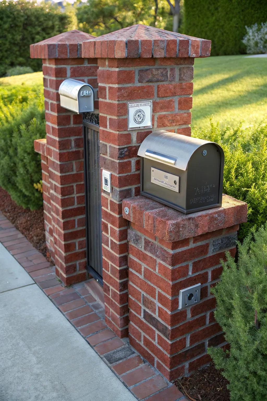Elevate your curb appeal with a brick mailbox that blends style and utility effortlessly.
