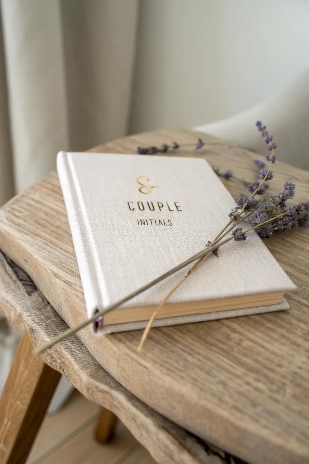 Charming and personalized mini notebooks – a thoughtful bridal shower favor that captures simplicity and elegance.