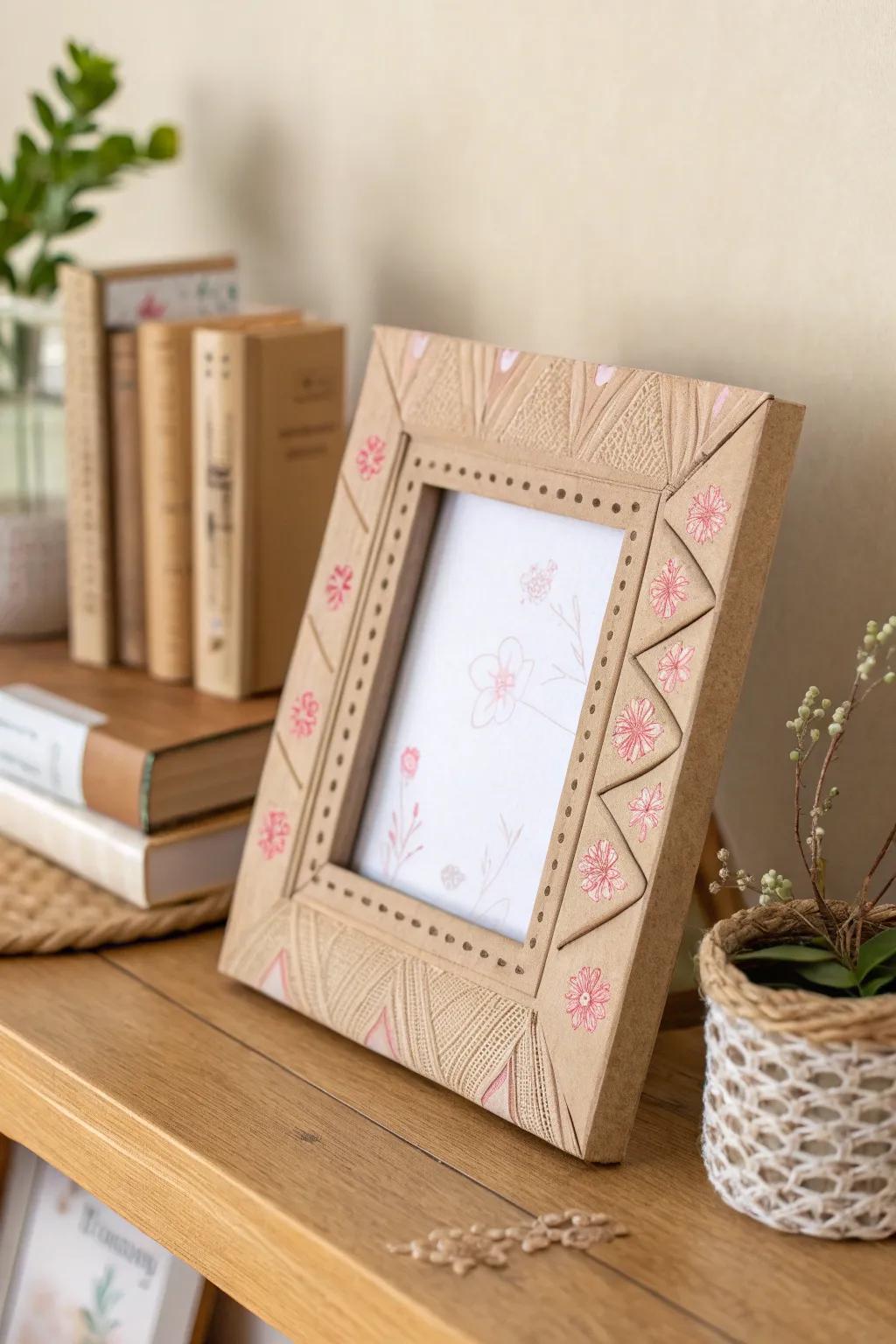 Elevate your gallery wall with charming DIY cardboard photo frames that blend simplicity and elegance.