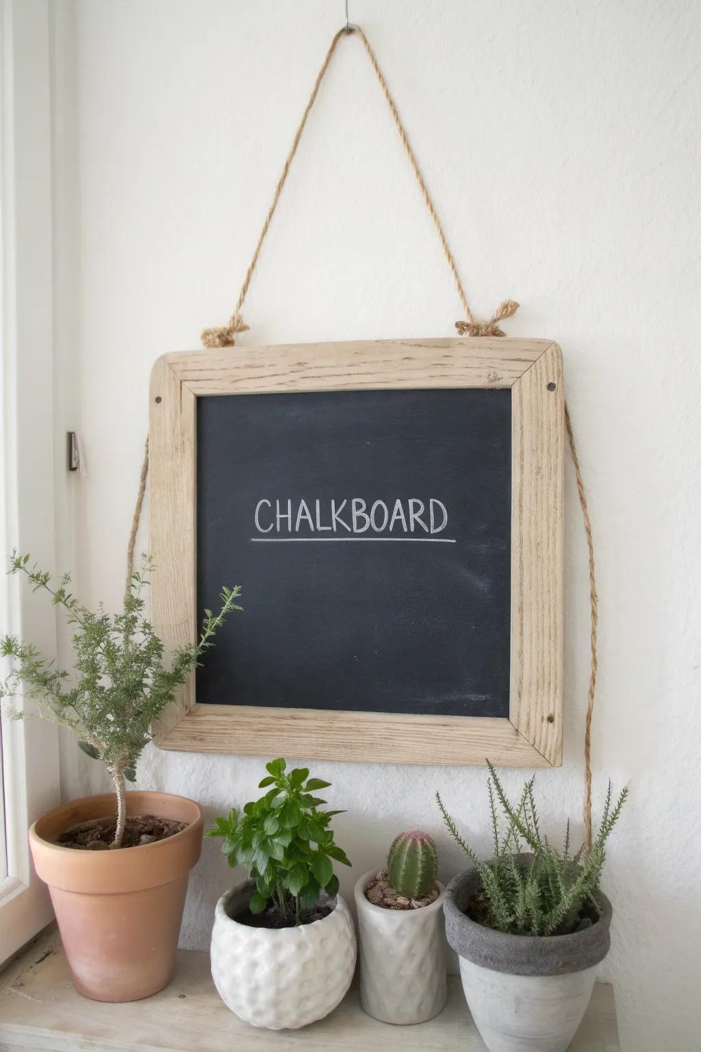 Breathe new life into old frames with this chic chalkboard decor idea!