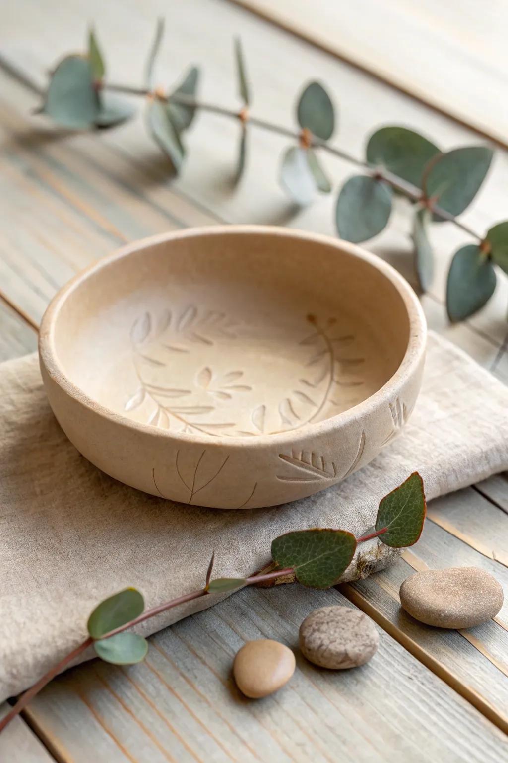 Crafting beauty from clay: a perfect little dish for tiny treasures. 🌿✨