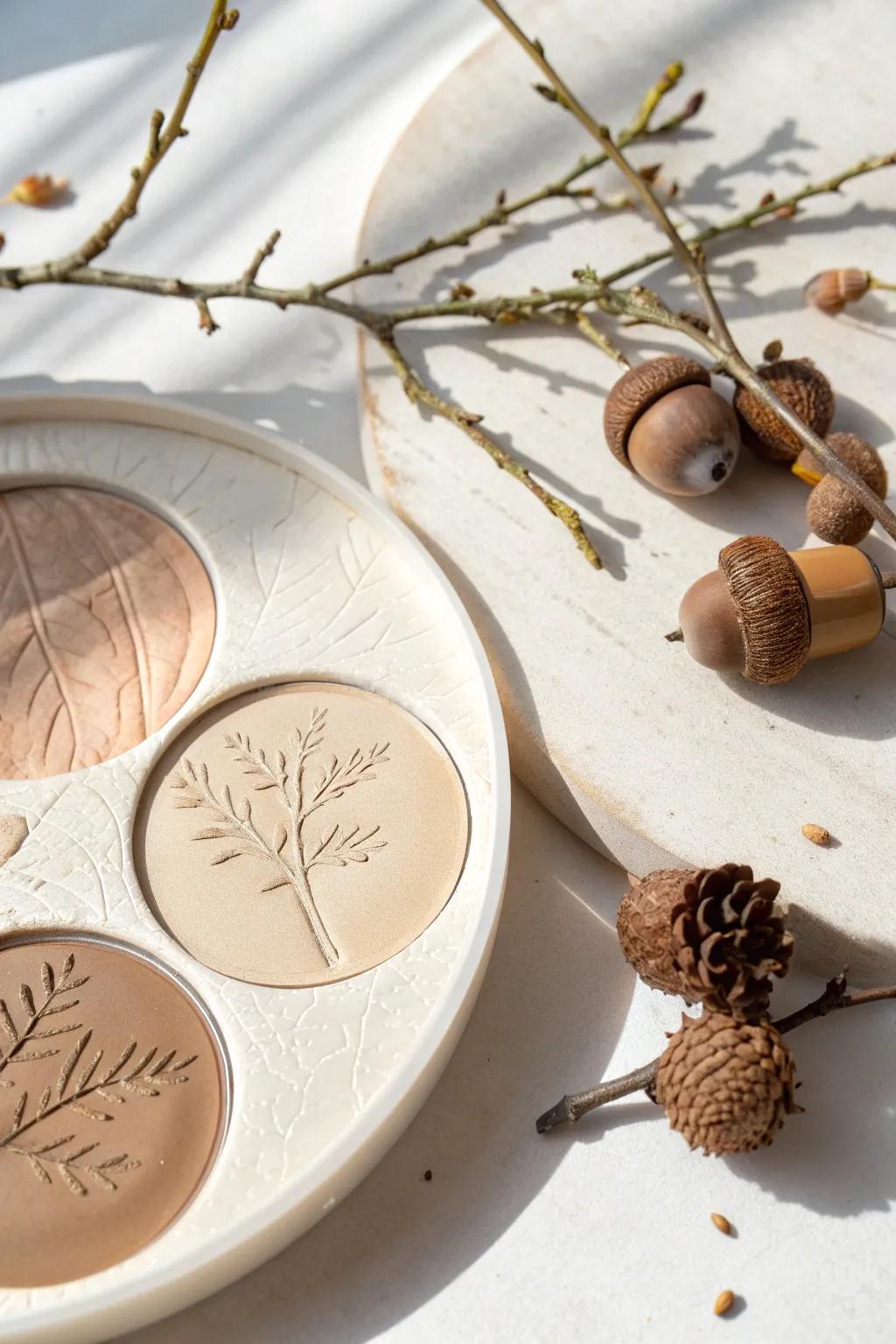 Bring the beauty of the outdoors into your creative space with nature-inspired clay palettes. 🌿✨