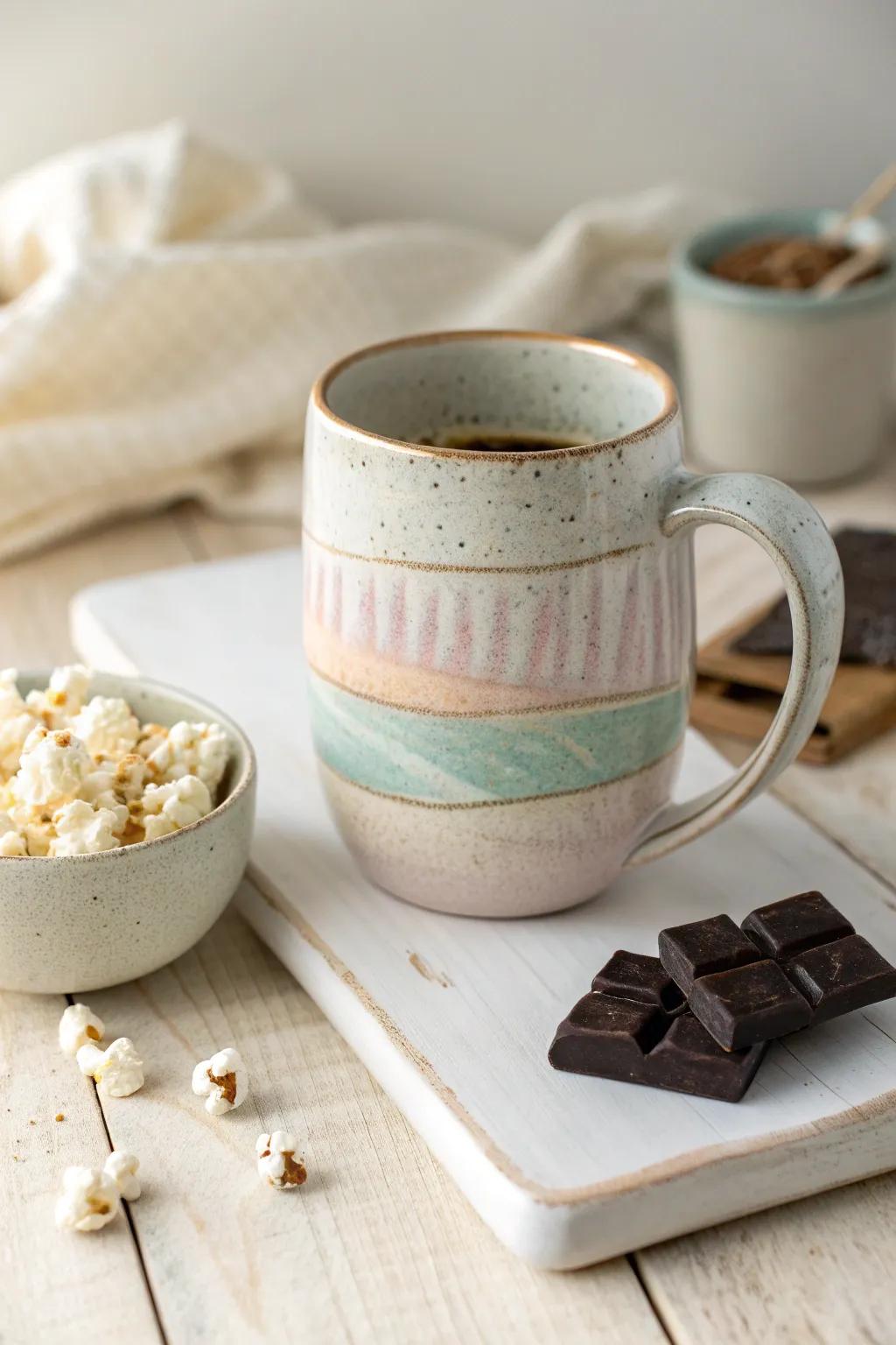 Create the perfect movie night vibe with this cozy mug gift set!