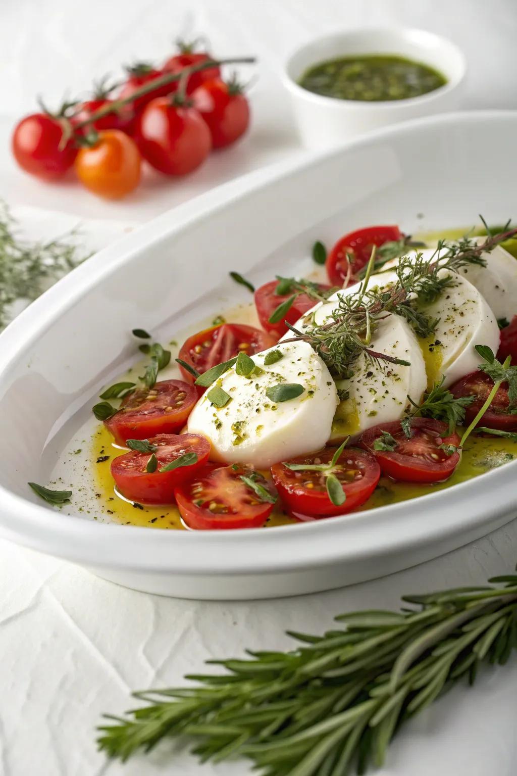 Experience elegance with an herb-infused cold plate.