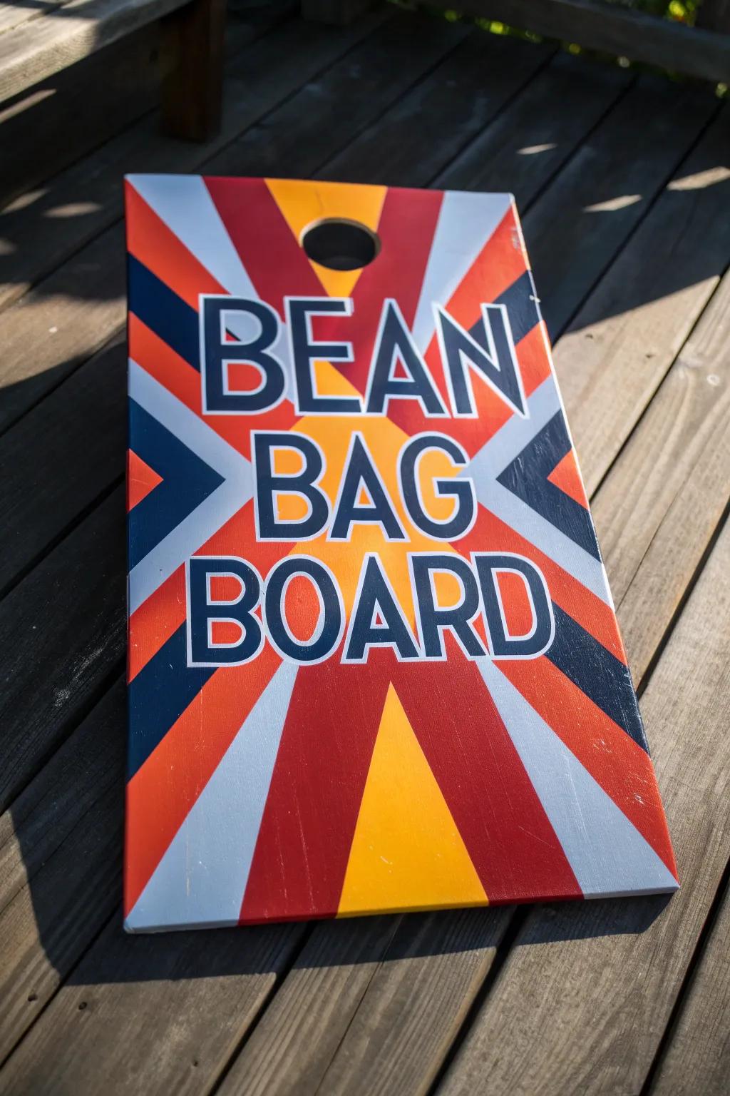 Elevate your game day experience with a bean bag board that shows off your team spirit in style!