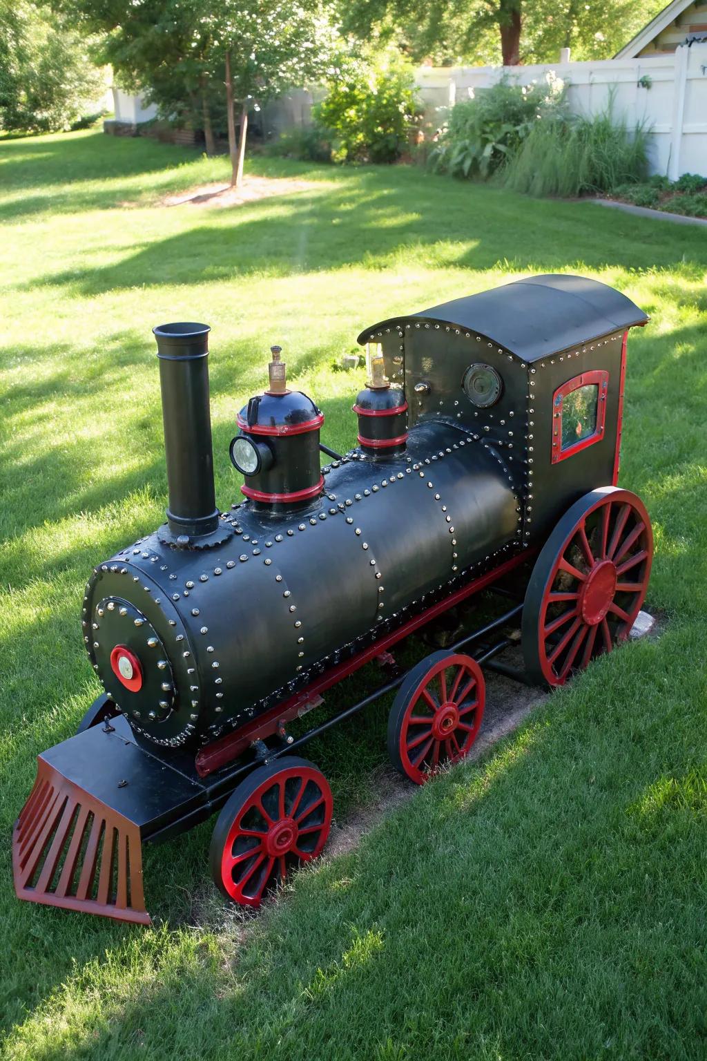Transform your yard with a vintage steam engine twist!