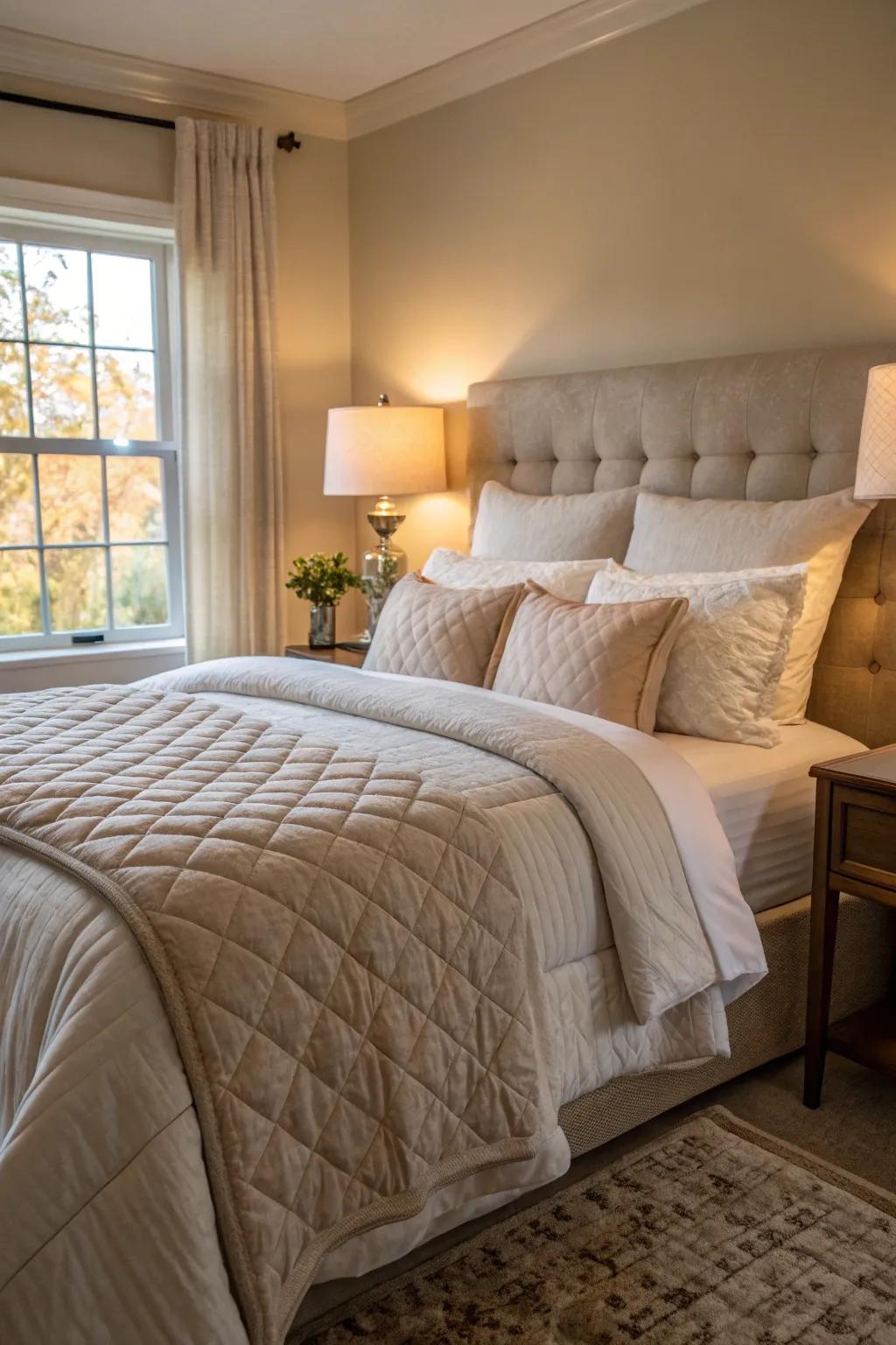 Quality bedding ensures restful and luxurious sleep.
