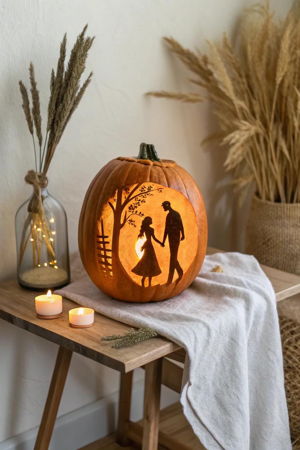 Illuminate your love with a touch of artistry. 🌿✨ #PumpkinCarving #MinimalistDesign