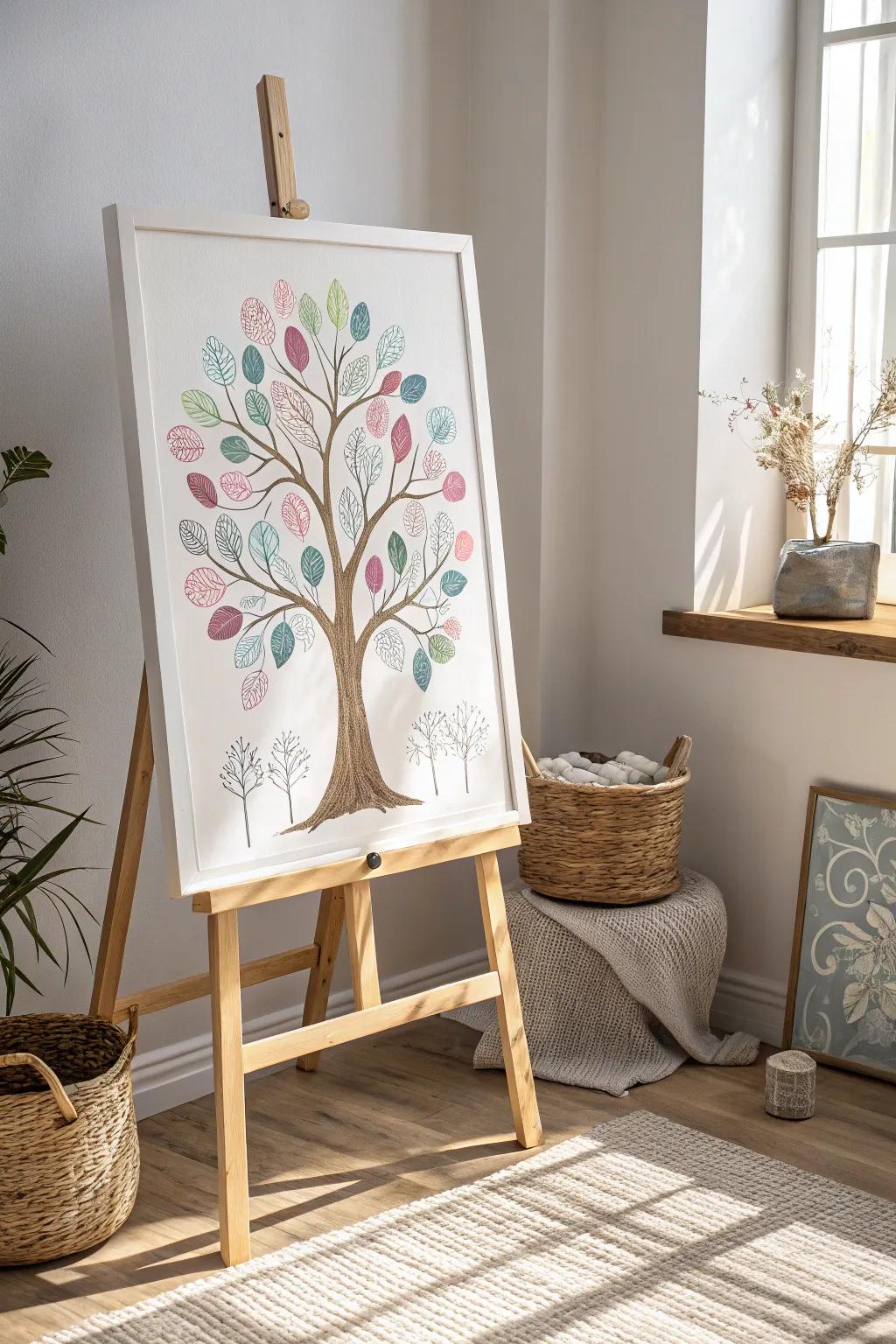 Capture family memories with a thumbprint poster—where each print is a leaf on your family tree.