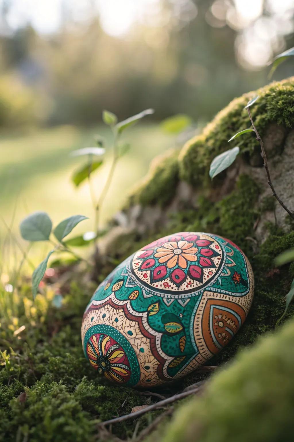 Transform your garden into a canvas with beautifully painted rocks, adding a touch of personalized charm and vibrant color.