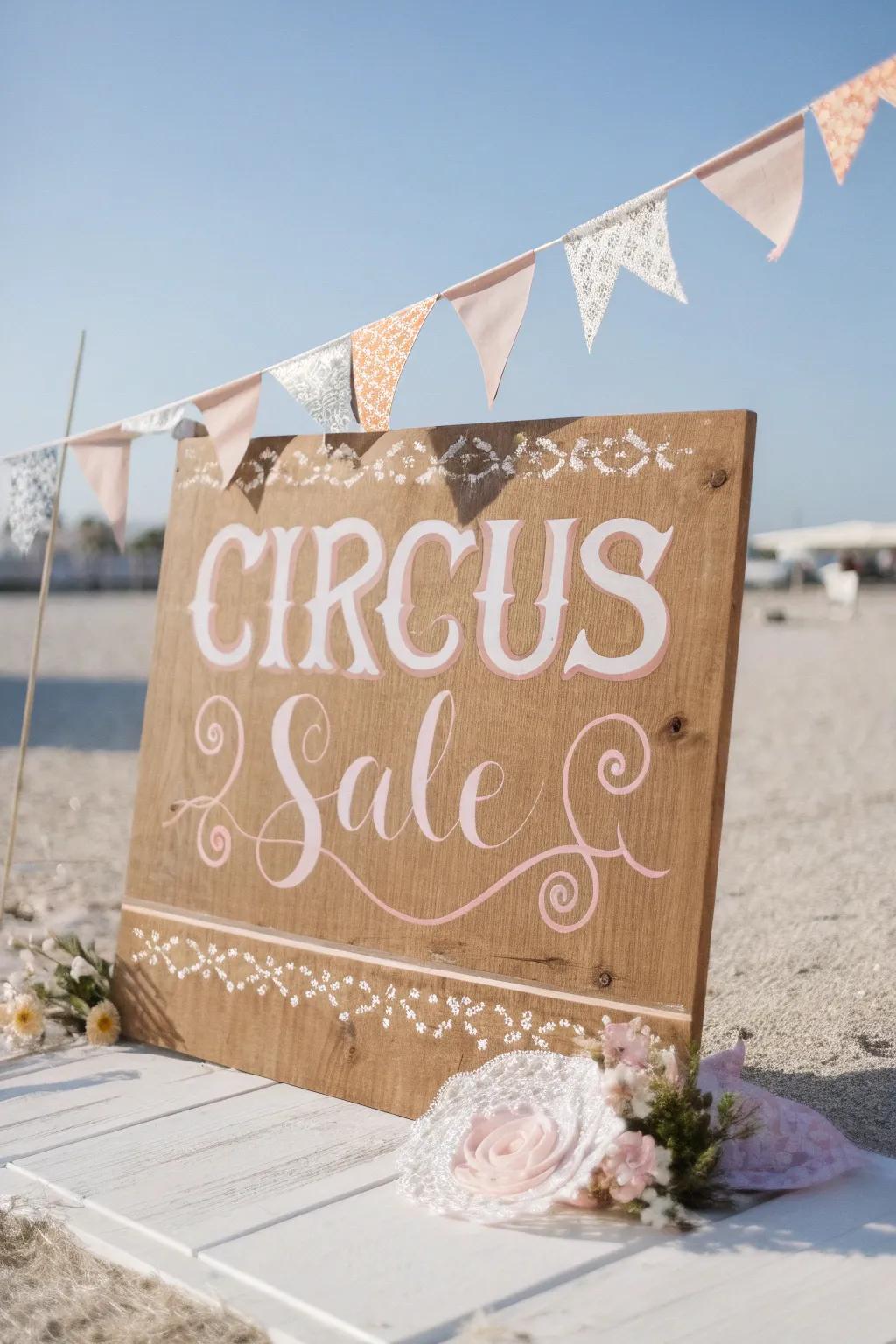 Transform your yard sale into a charming event with a touch of circus magic. 🎪✨