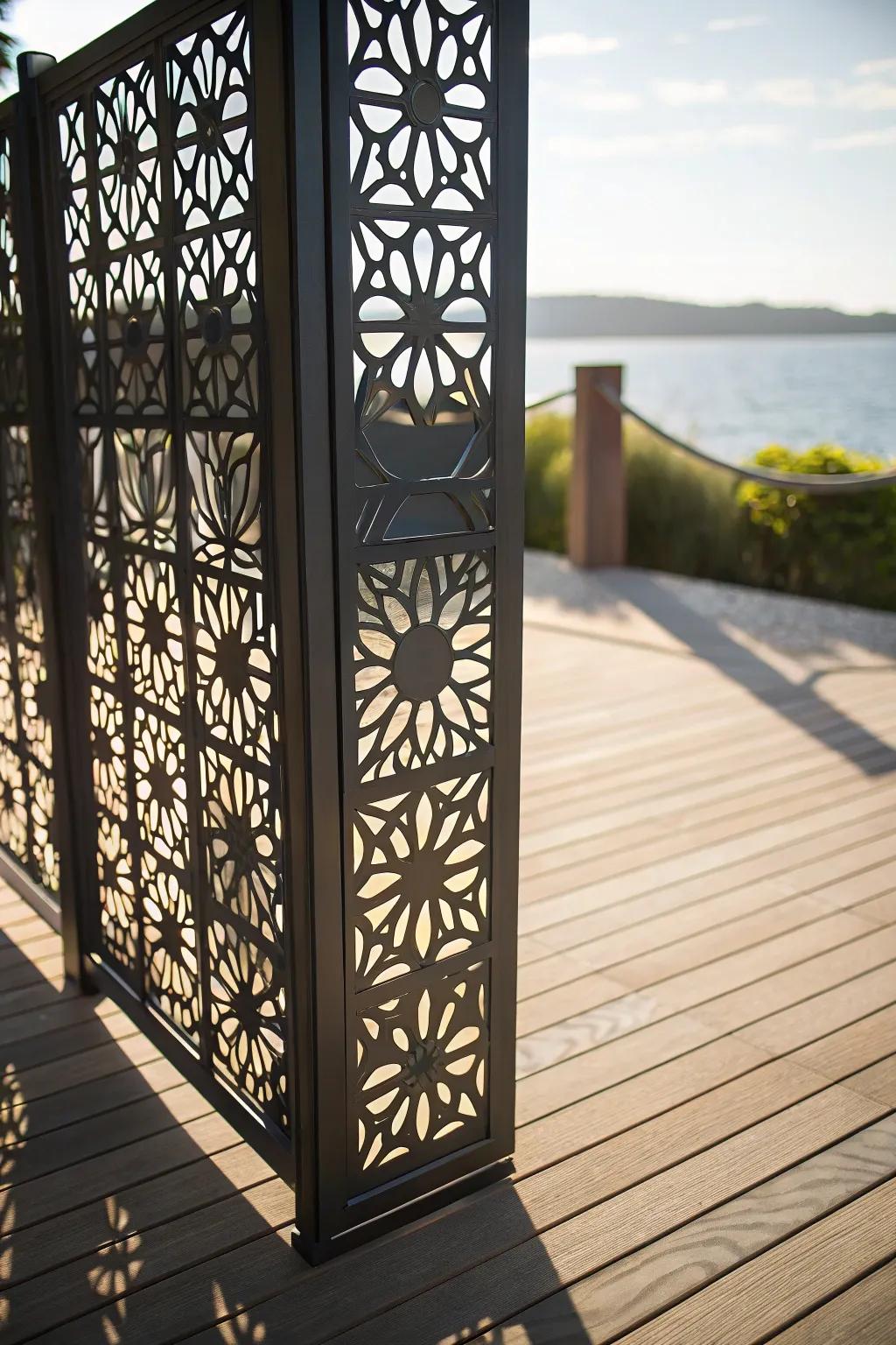 Elevate your outdoor space with the artistic allure of decorative metal screens.