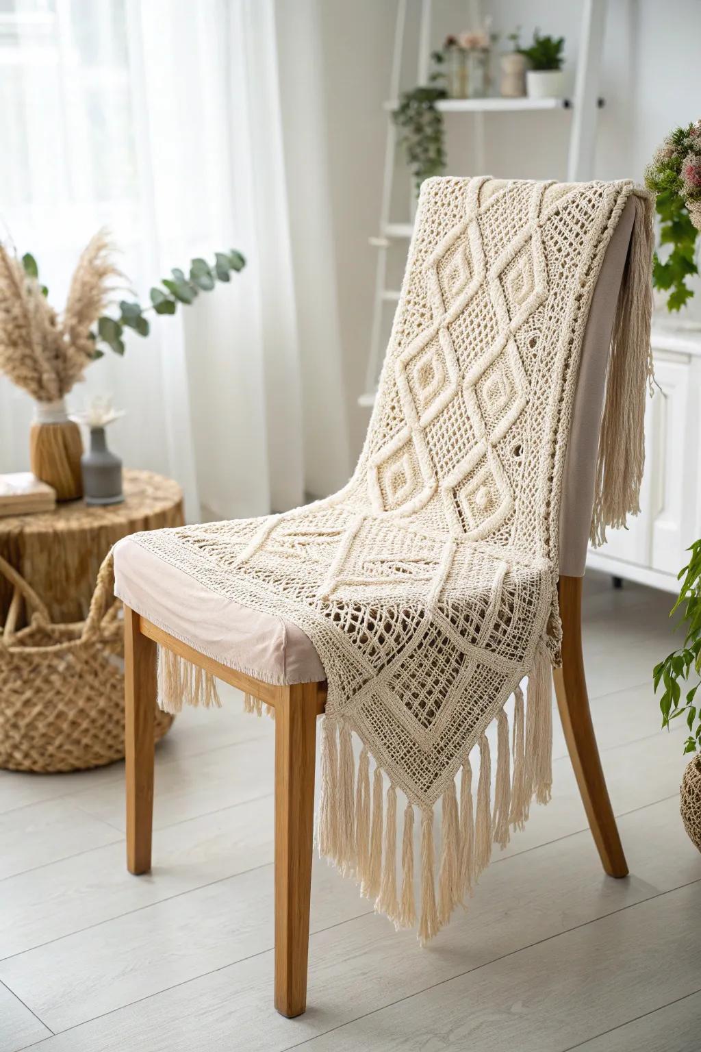 Elevate your baby shower decor with stunning boho-themed chair covers that marry simplicity and craftsmanship.