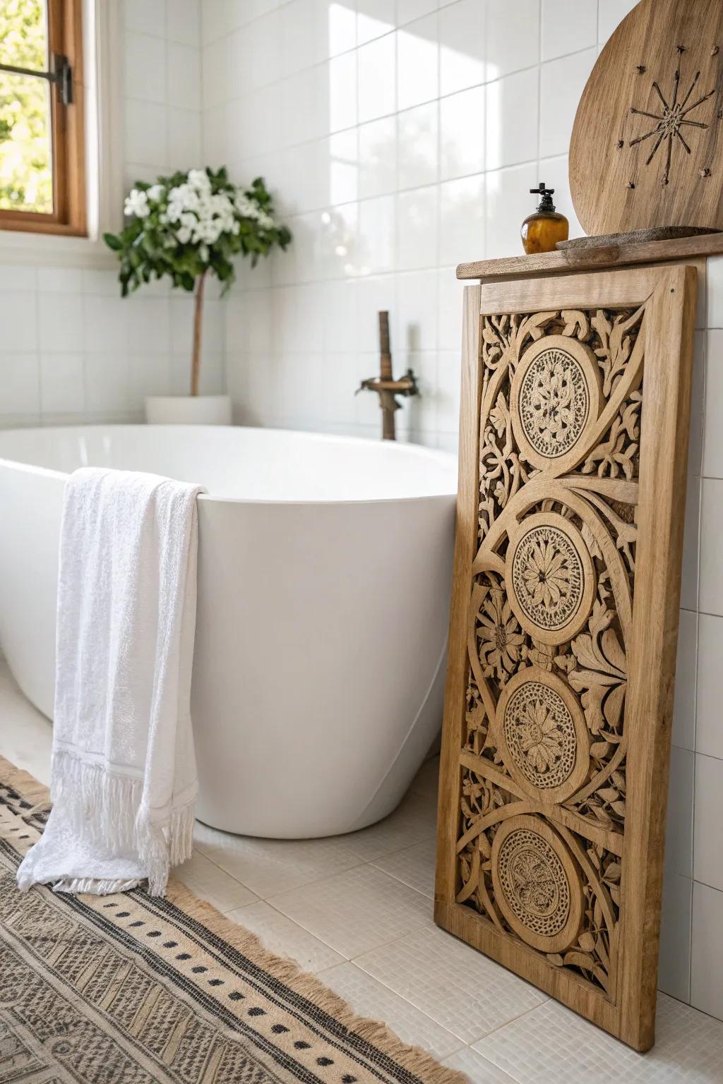 Transform your tub with a touch of elegance: Add a handcrafted panel for a unique, stylish twist.