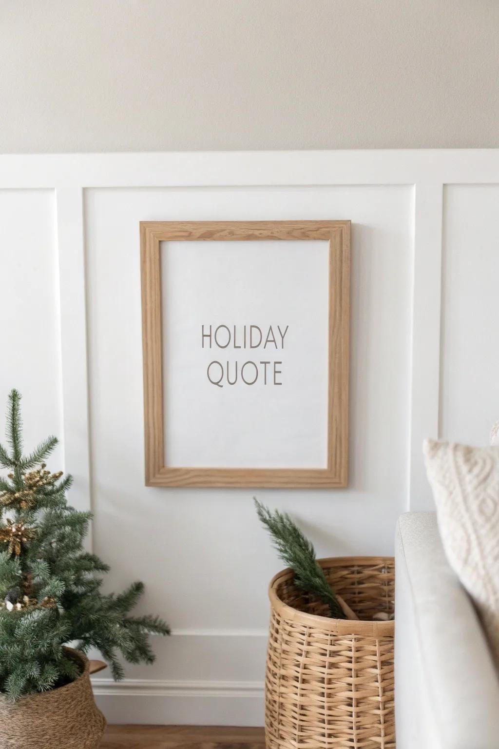 Infuse your space with the spirit of the season through simple, elegant holiday quotes.