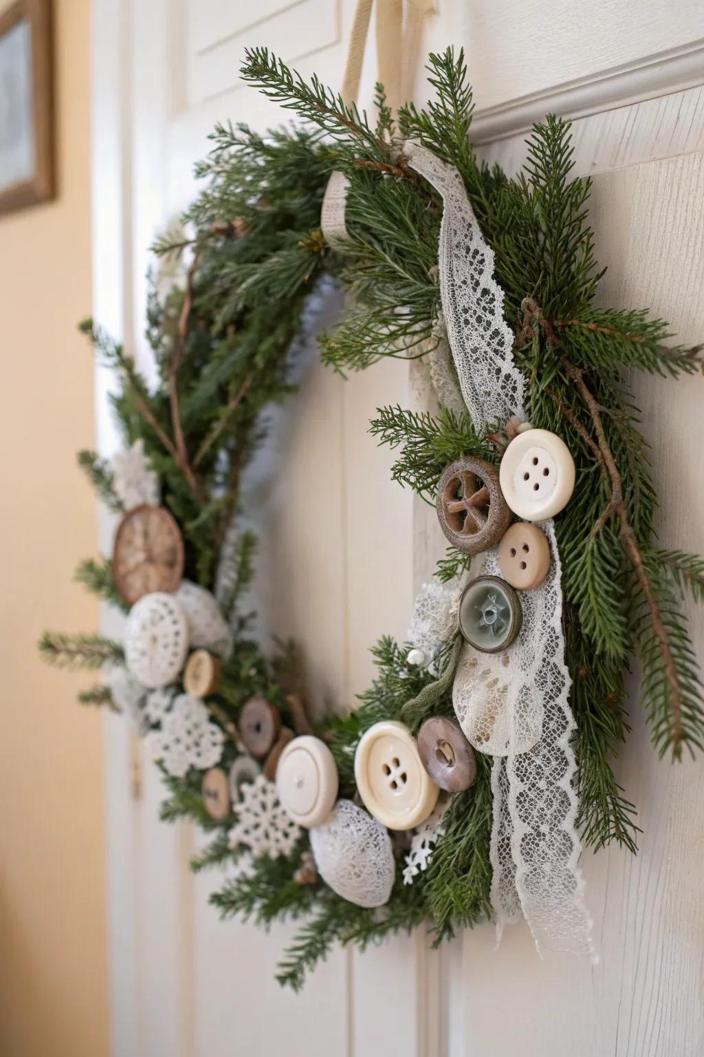 Embrace vintage charm with a DIY wreath that whispers stories of the past.