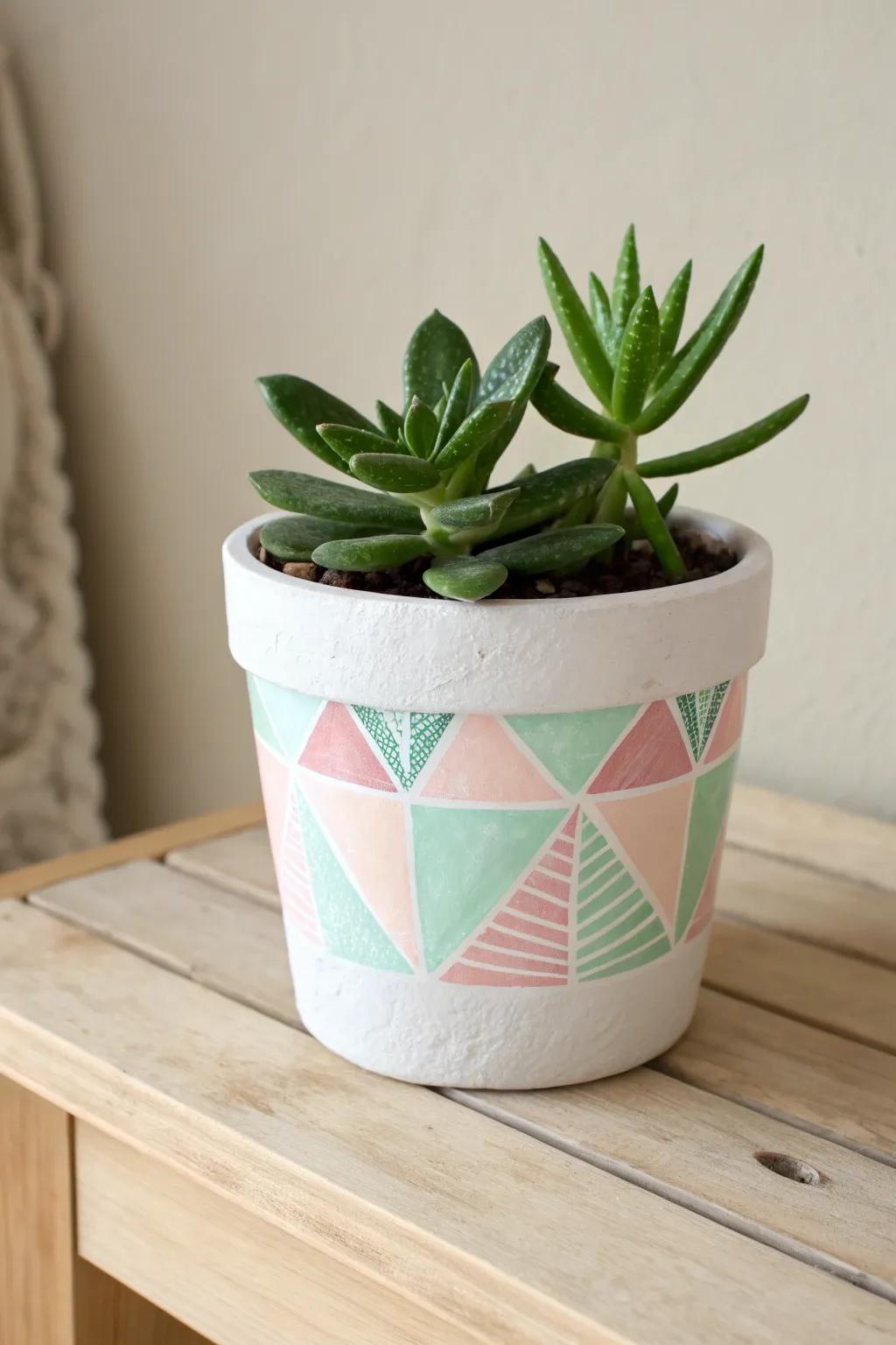 Transform your space with DIY painted plant pots: a simple yet stunning touch for your home decor.
