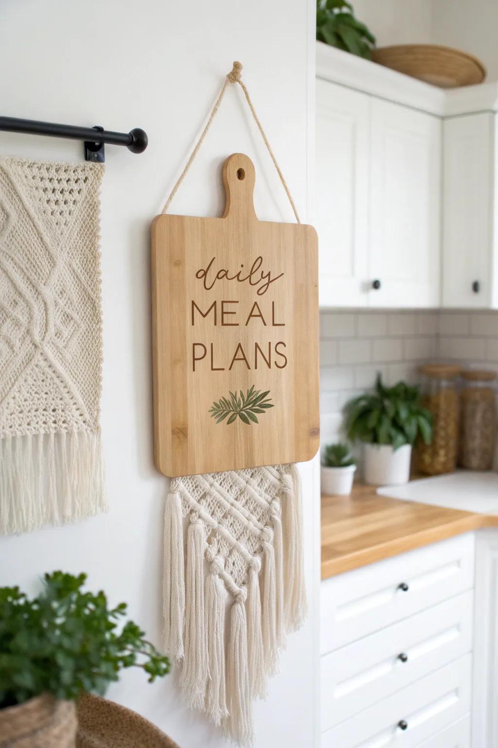 Transform your kitchen into a hub of style and organization with this charming DIY wooden menu board!