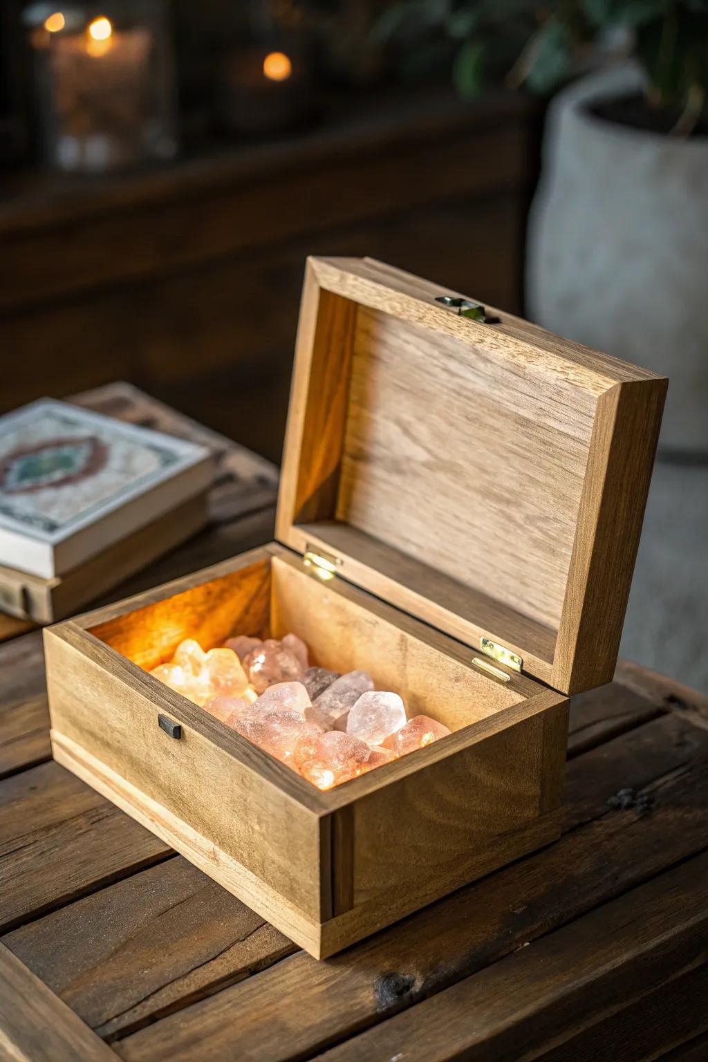 Elevate your space with an enchanting illuminated display box.