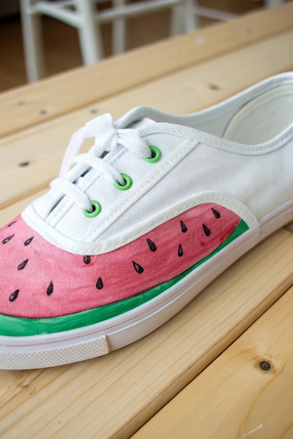 Step into summer fun with these delightful watermelon kicks!