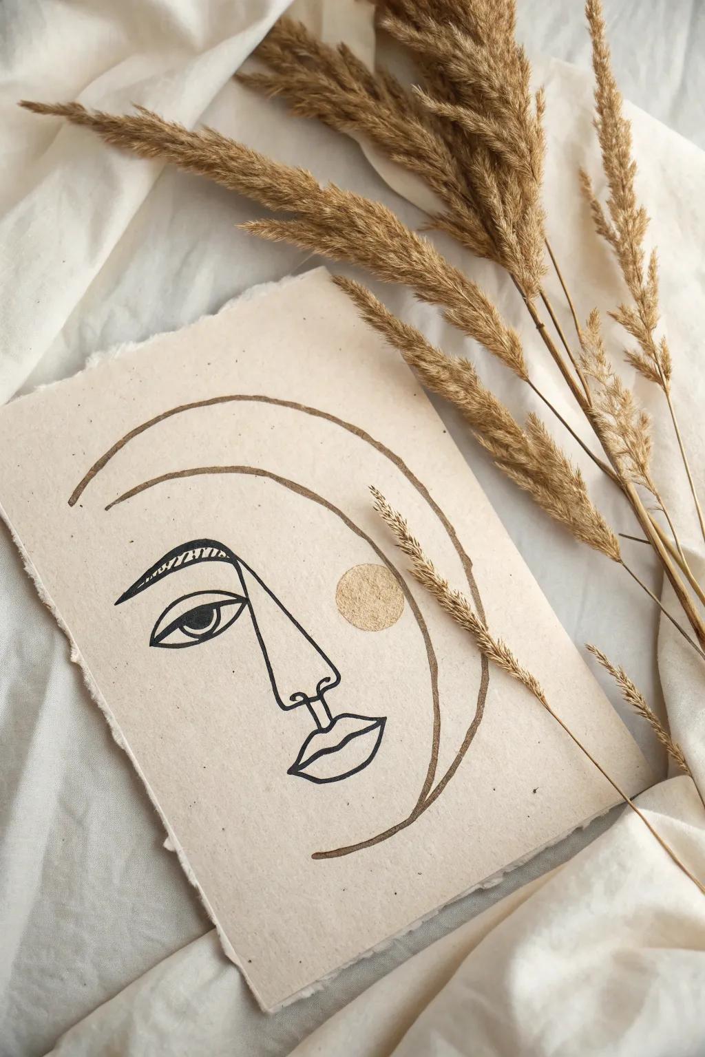 Discover the allure of abstract faces—where simplicity meets artistic imagination.