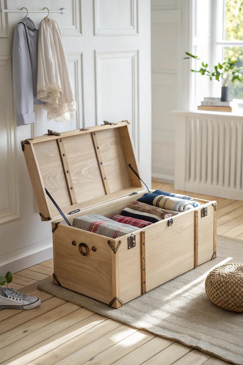 Organize with elegance: The perfect portable trunk for your costume collection.