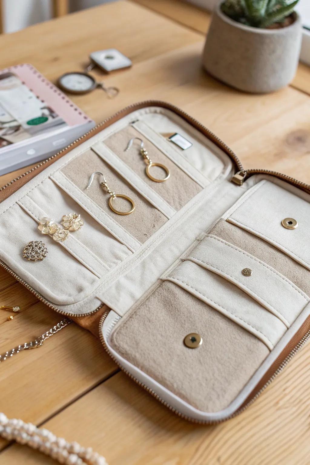 Travel in style with our chic foldable earring organizer, blending minimalist design with Boho flair.