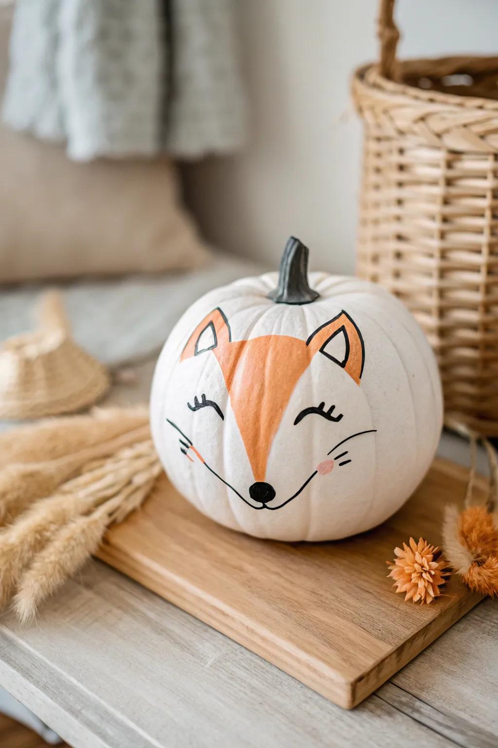 Unleash your creativity with adorable animal face pumpkins—simple, charming, and perfect for adding a playful touch to your autumn decor!