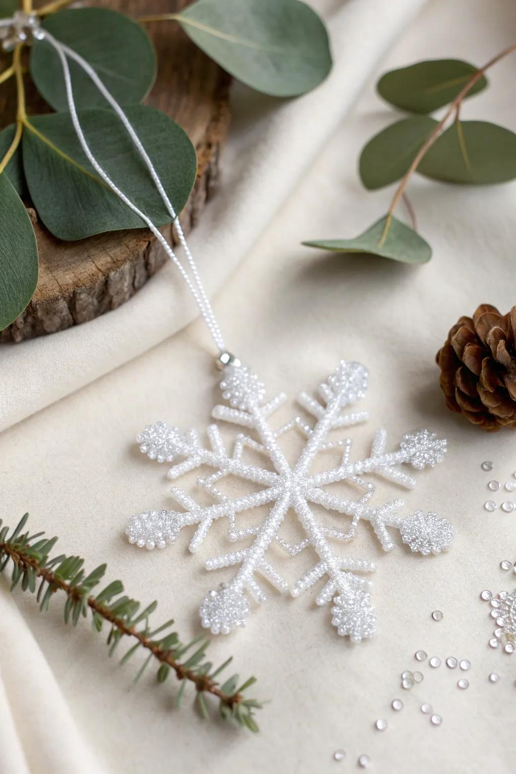 Sparkling simplicity: Craft your own magical crystal snowflakes!