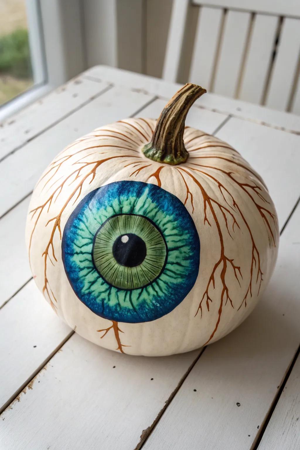 Turn heads this Halloween with a pumpkin that's eye-catching in every sense!