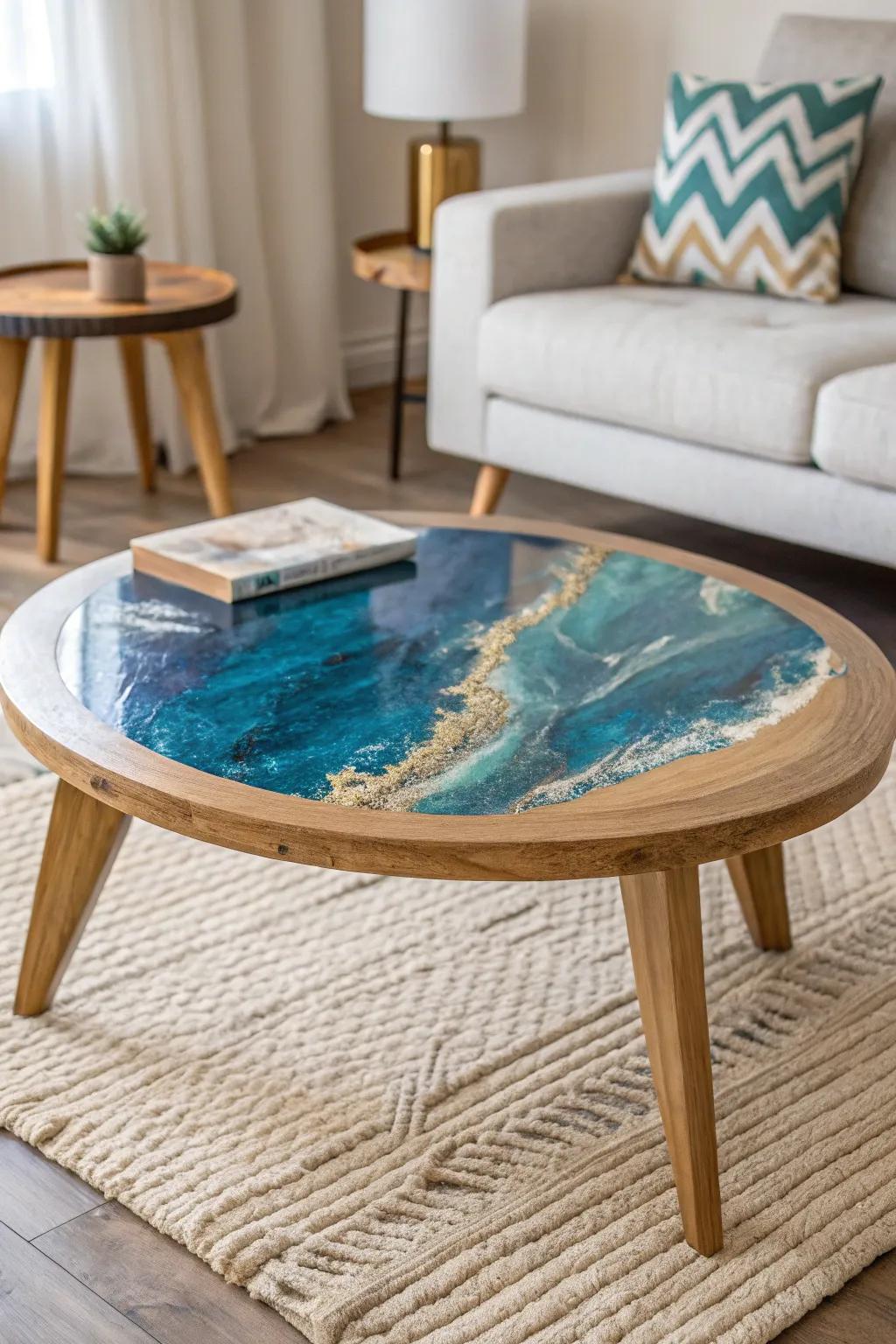Elevate your space with the allure of abstract epoxy art—where bold colors meet minimalist elegance.