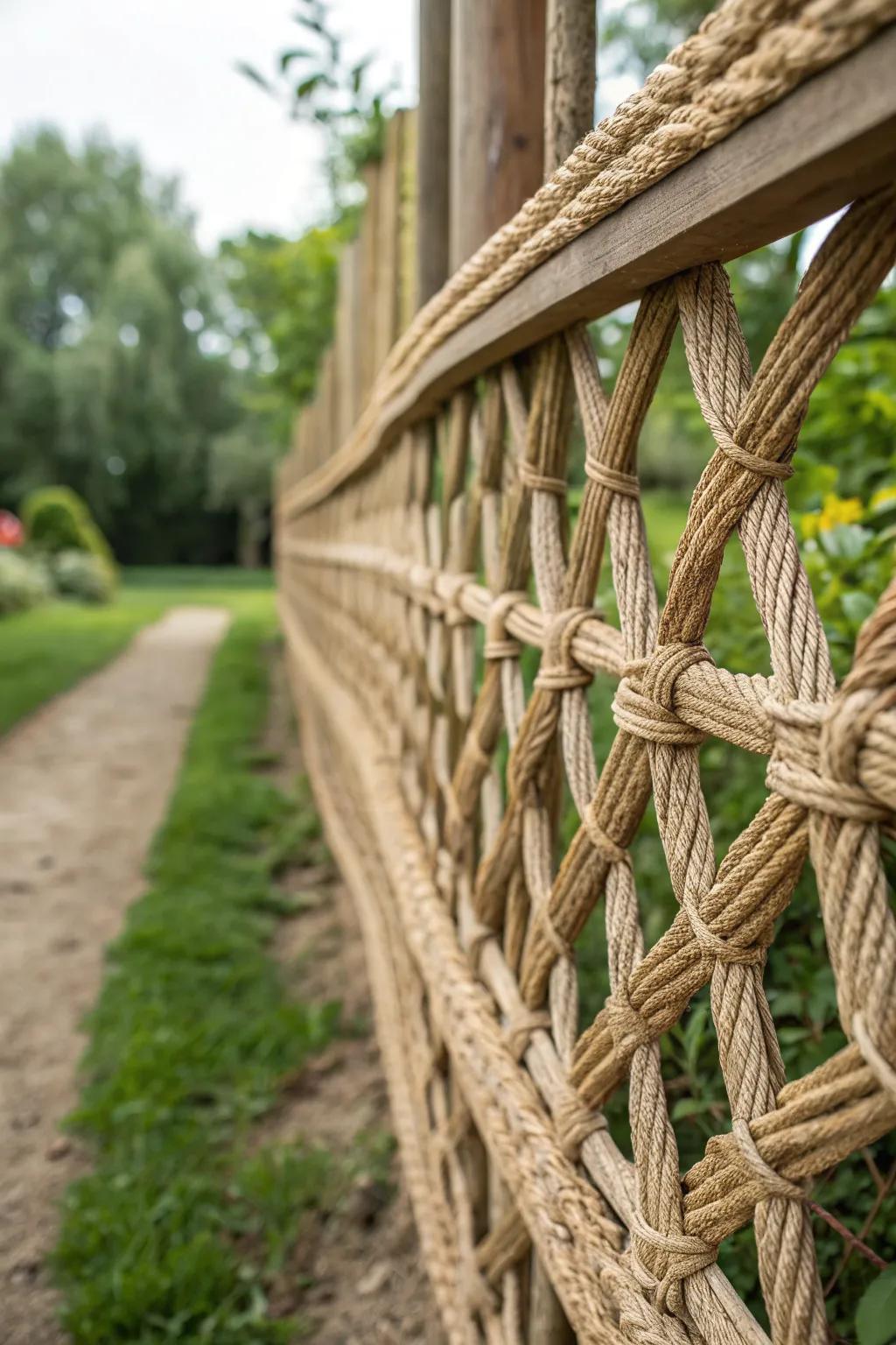 Embrace sustainable style with eco-friendly fence weaving.