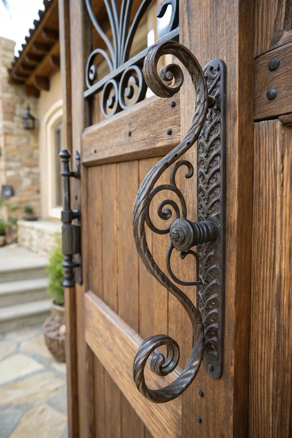 Elevate your gate with the timeless artistry of wrought iron.