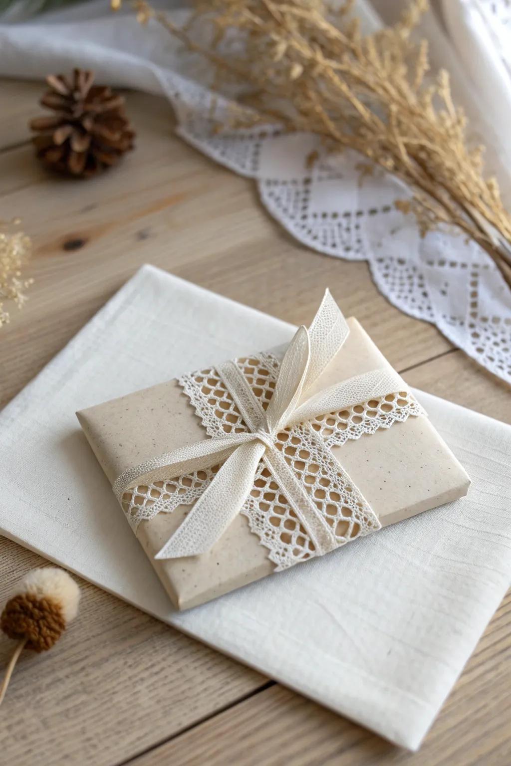 Elevate your gift-giving with layered textures: a blend of simplicity and elegance.