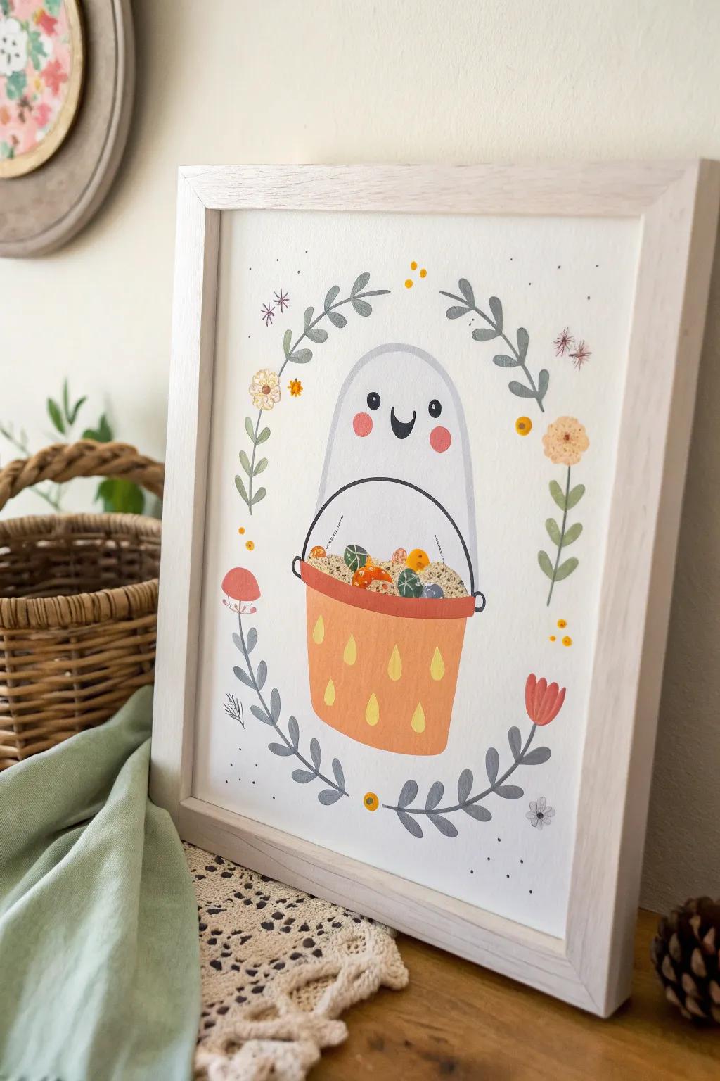 Whimsical Ghostly Charm: A perfect blend of simplicity and playful spirit.