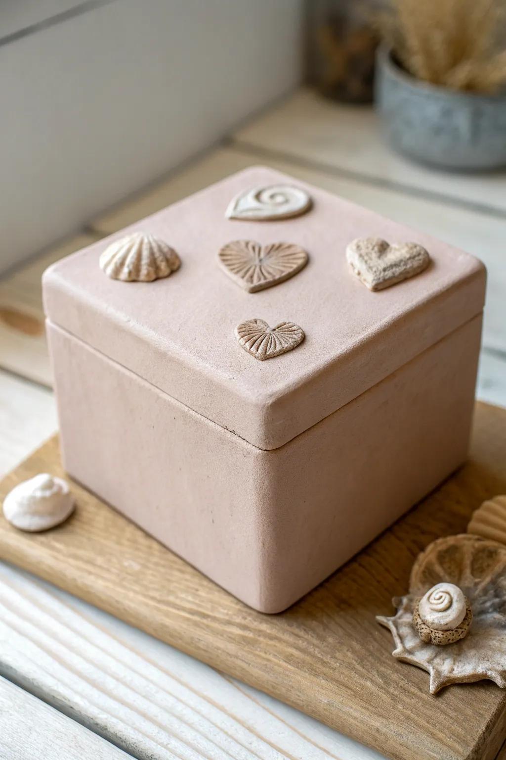 Discover love from the past with this charming fossil-themed Valentine box, where simplicity meets artisanal beauty.
