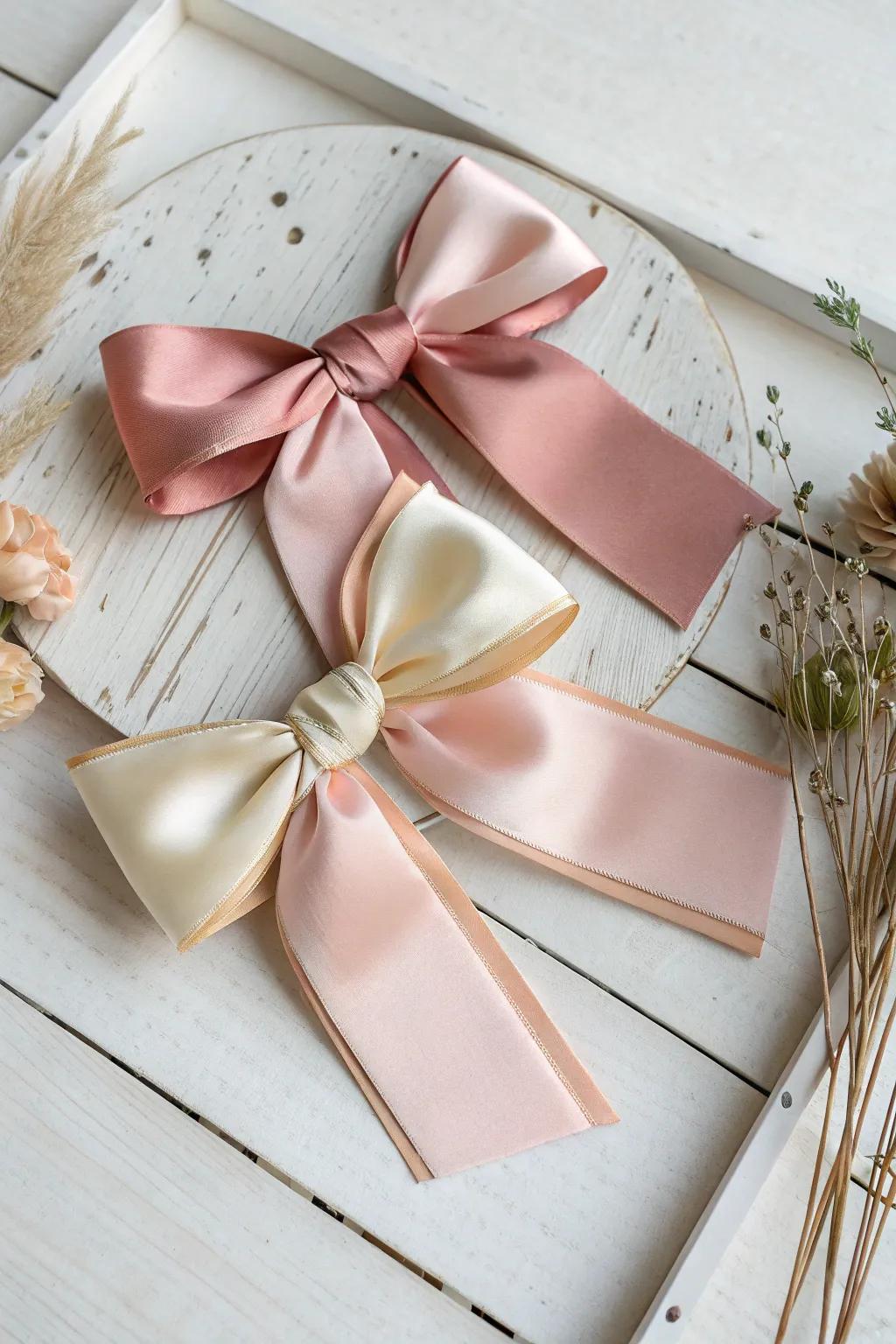 Elevate your gift wrapping with a charming two-tone bow—simple yet stunning!
