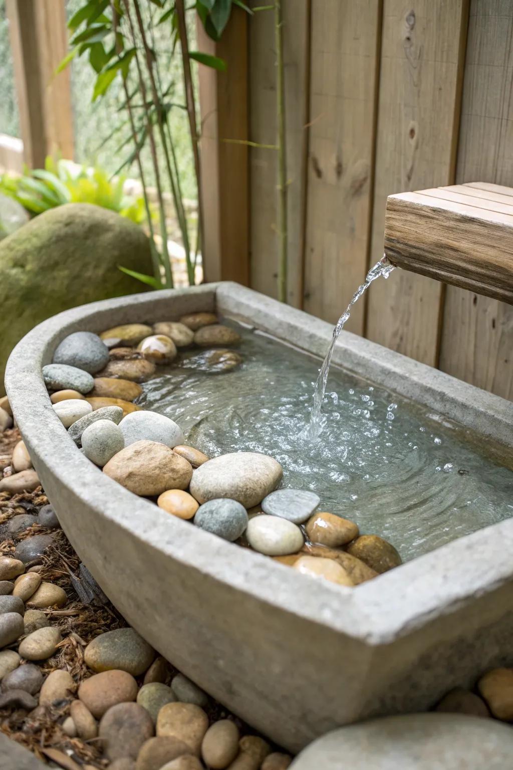 Elevate your iguana's habitat with a serene water feature that blends nature and style seamlessly.