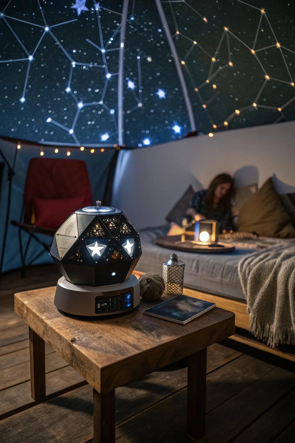 Transform your room into a cosmic escape with a captivating star projector.