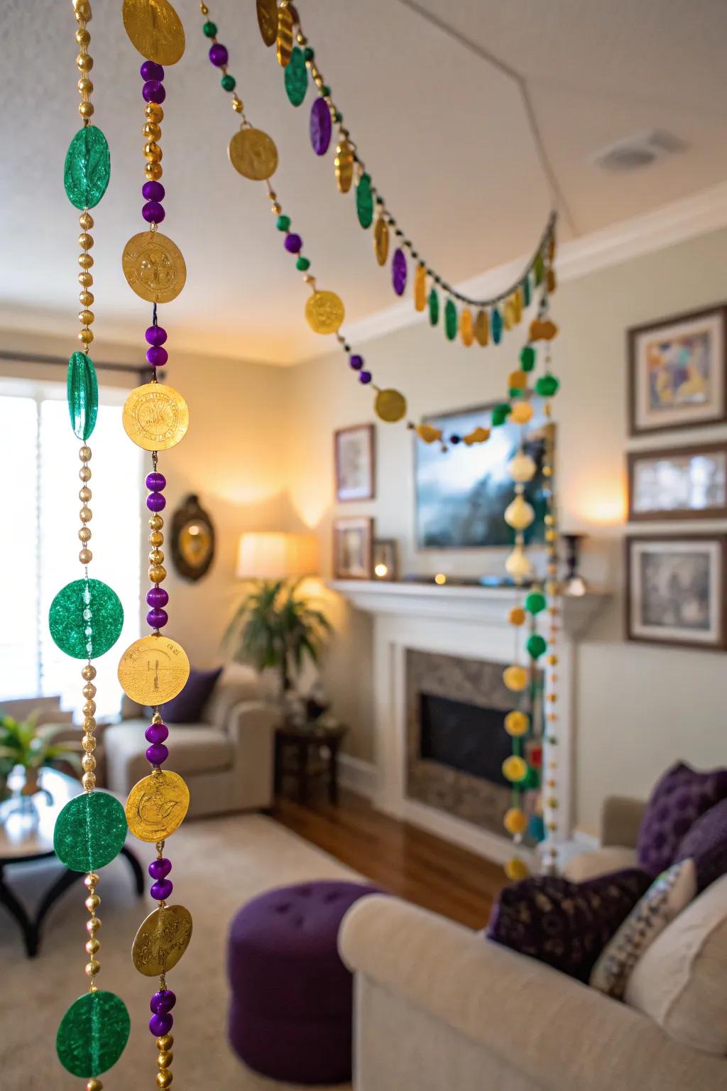 Craft your own festive doubloon garland.